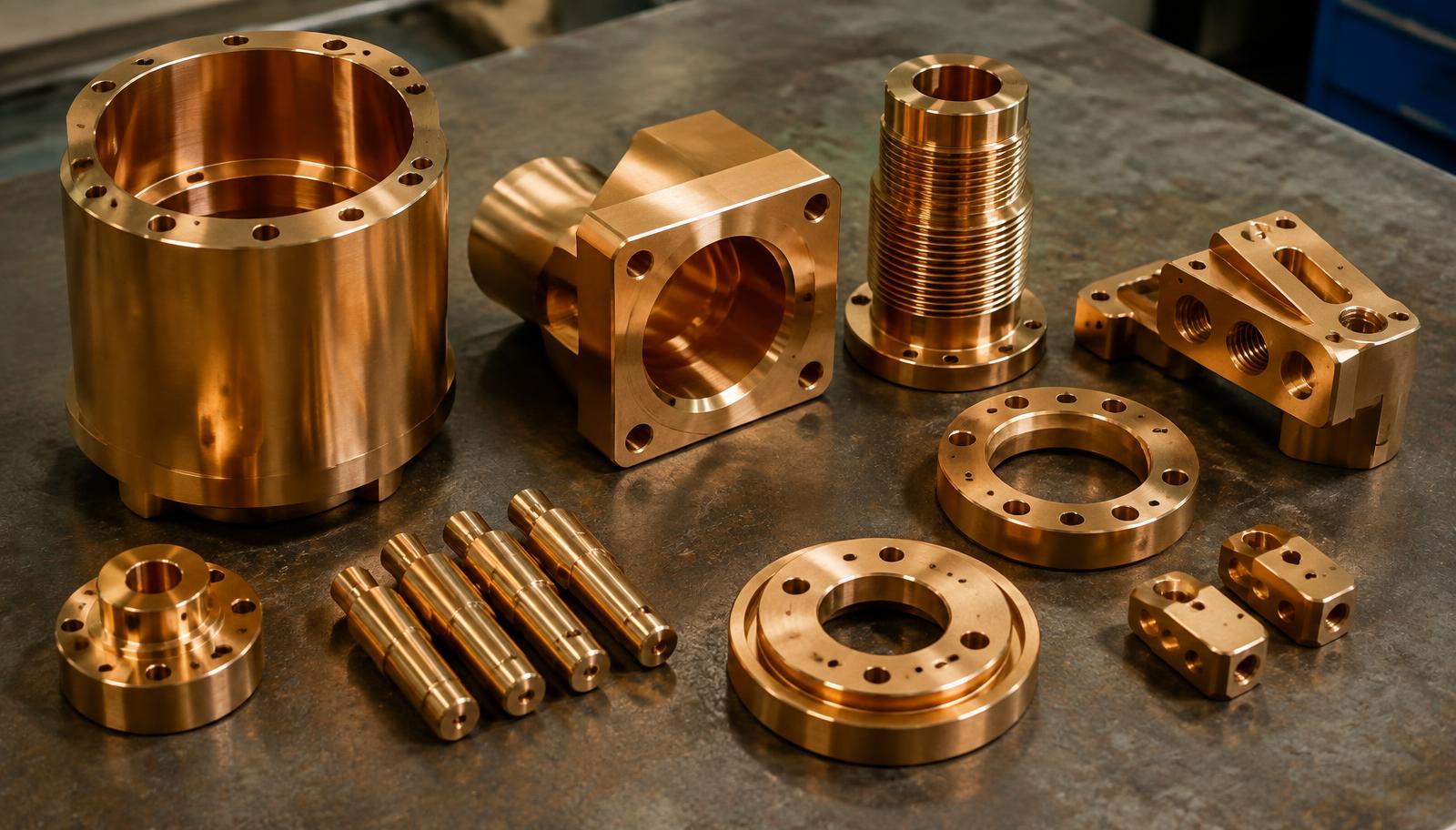 Copper Beryllium machined parts in ready stock at Steelco Mumbai