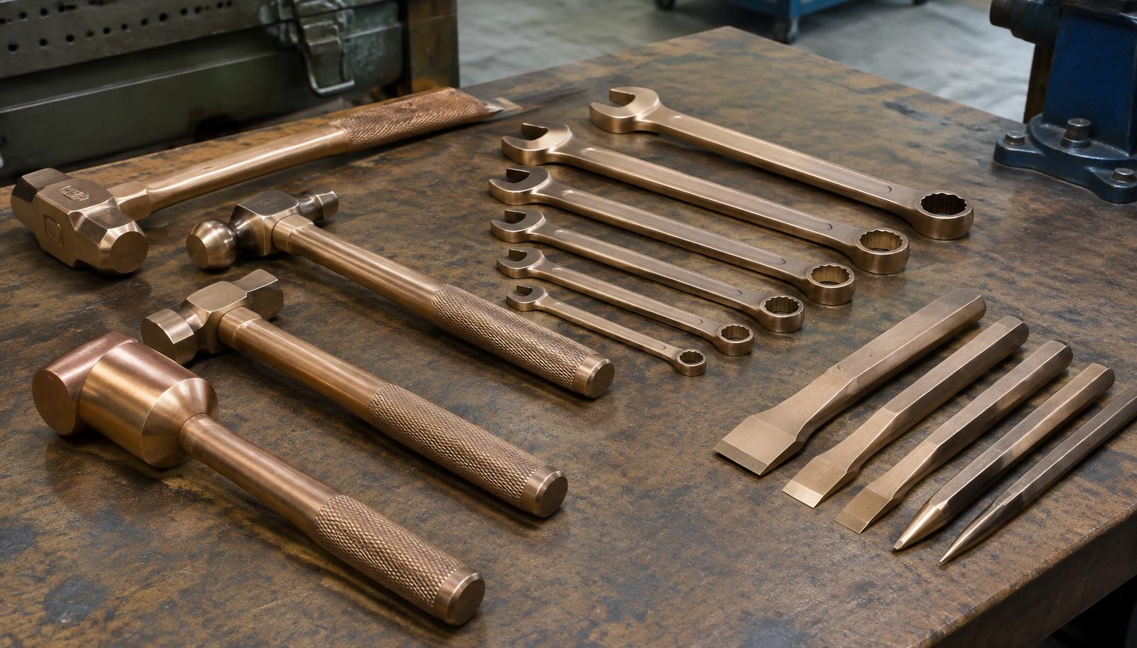 Copper Beryllium non-sparking tools in ready stock at Steelco Mumbai