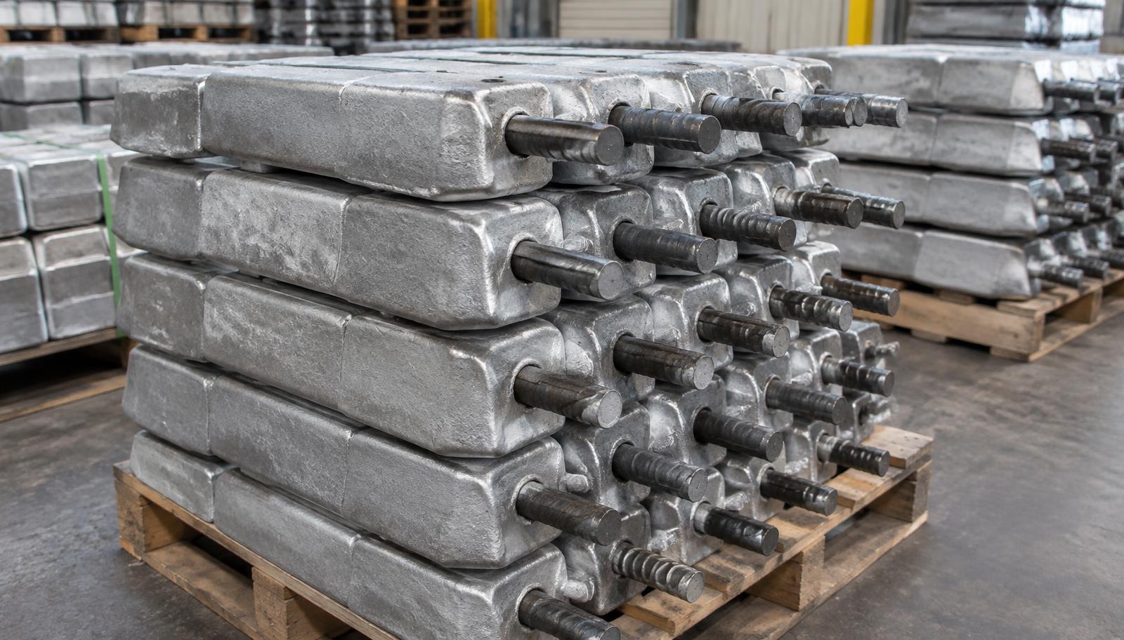Magnesium Alloy anodes in ready stock at Steelco Mumbai