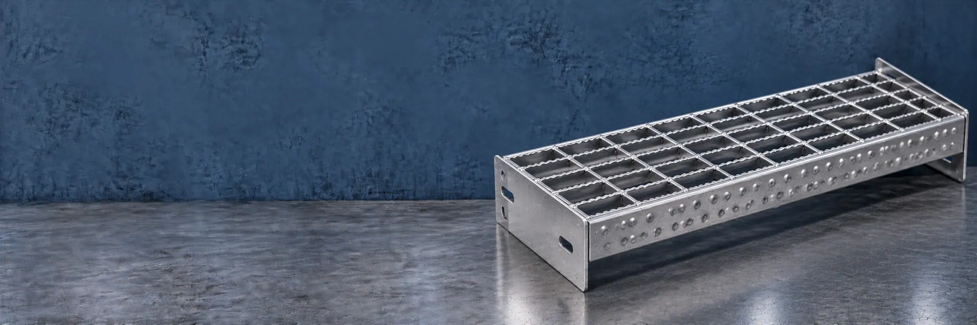 MS Gratings Stair Treads stocked and supplied by Steelco Metal & Alloys, Mumbai